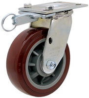 明顺4系列重型高科技聚氨酯带方向锁定脚轮